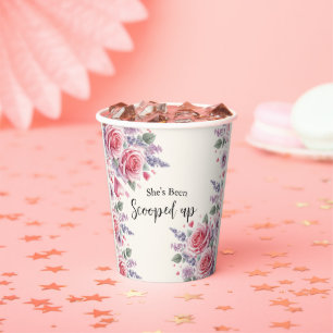 Scooped Up Watercolor Ice Cream Bridal Shower Paper Cups