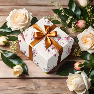 Scooped Up Watercolor Ice Cream Bridal Shower Wrapping Paper Sheet