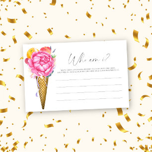 Scooped up! - Who am I bridal shower game Stationery