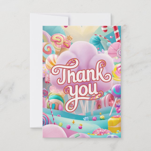Scoops Magic Candyland thank you card (Front)