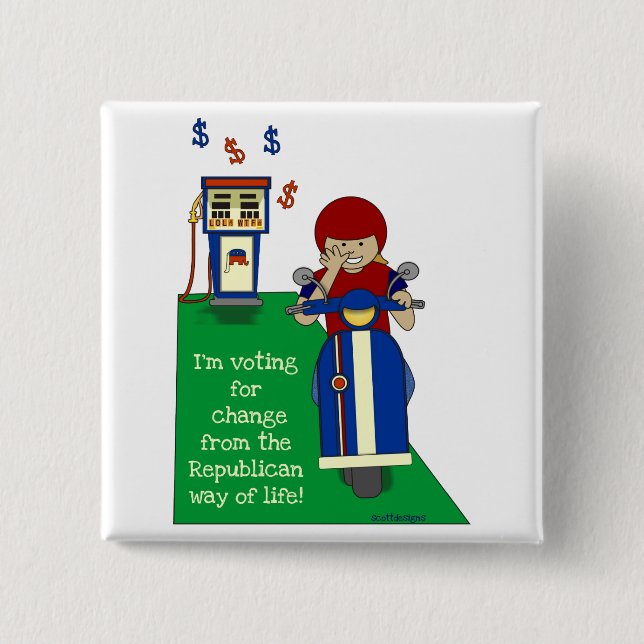 Scoot To vote 15 Cm Square Badge (Front)