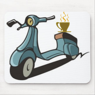 SCOOTER AND COFFEE MOUSPAD MOUSE MAT