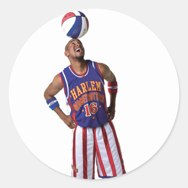 Scooter ball spin on head classic round sticker (Front)