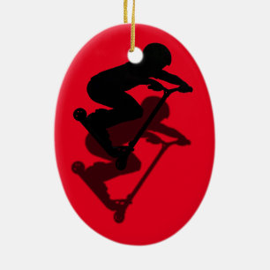 Scooter Boy - Stunt Scooter 5 Ceramic Tree Decoration