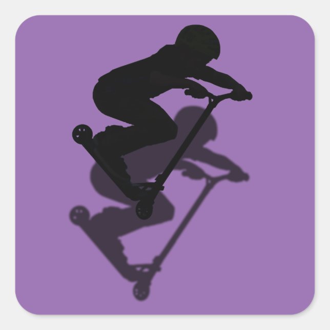 Scooter Boy - Stunt Scooter 5 Square Sticker (Front)
