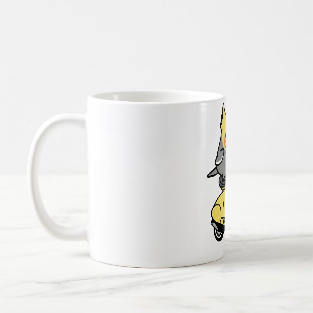 Scooter Chubby Cockatiel Coffee Mug (Left)