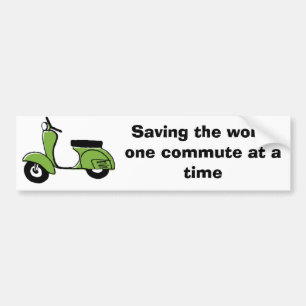 scooter commuter bumper sticker