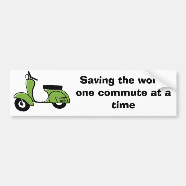 scooter commuter bumper sticker (Front)