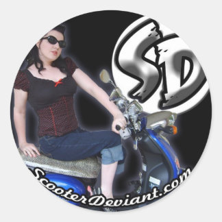 Scooter Deviant Classic Round Sticker