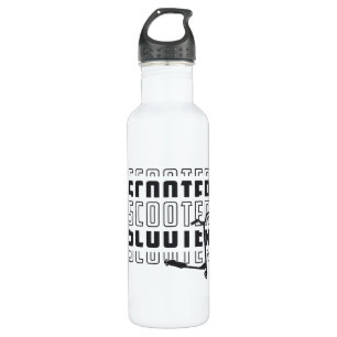 Scooter Driver E-Scooter Escooter Vintage Retro 710 Ml Water Bottle