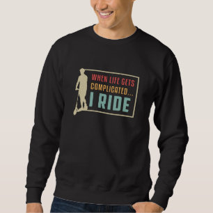 Scooter Driver I Ride Escooter Stunt Retro Vintage Sweatshirt