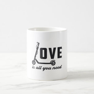 Scooter Driver Love Is All You Need Stunt Vintage Coffee Mug
