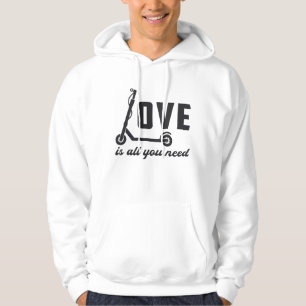 Scooter Driver Love Is All You Need Stunt Vintage Hoodie