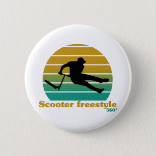 Scooter freestyle 6 cm round badge
