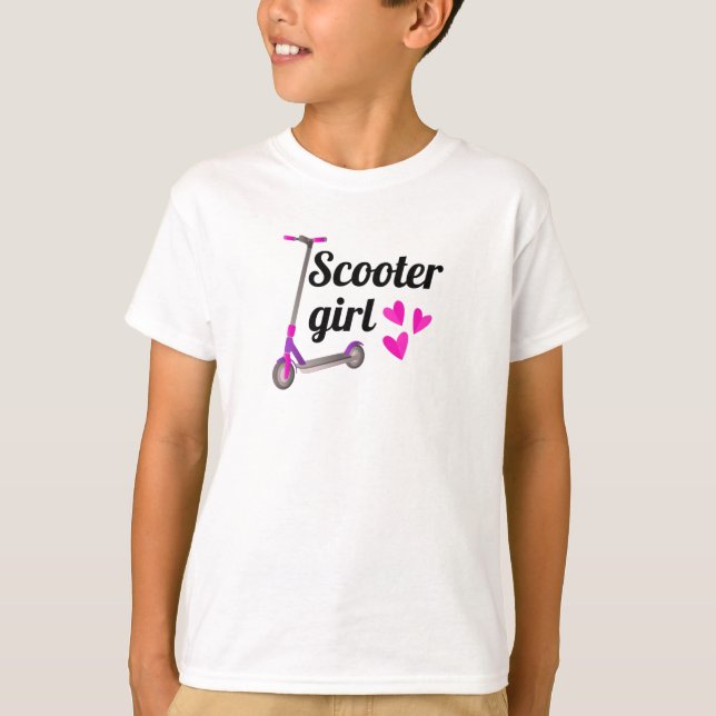 Scooter Gifts For Girls | Scootering Scooter Rider T-Shirt (Front)
