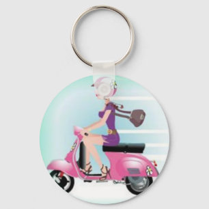 Scooter Girl Key Ring