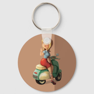 Scooter Girl Key Ring