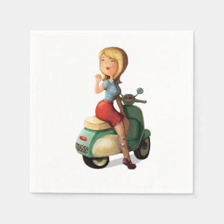 Scooter Girl Napkin