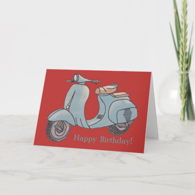 Scooter Greeting Card (Front)