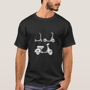 Scooter Grow Up Evolution Moped Mokick Rider Bikin T-Shirt