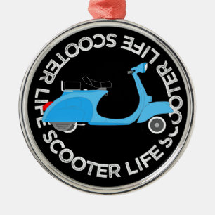 Scooter Life Classic Retro Vintage Motor Style Metal Tree Decoration