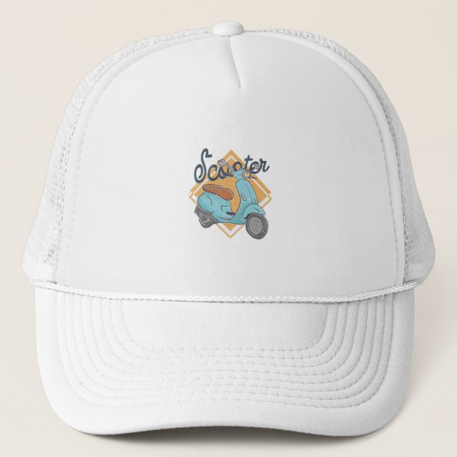 Scooter life trucker hat (Front)