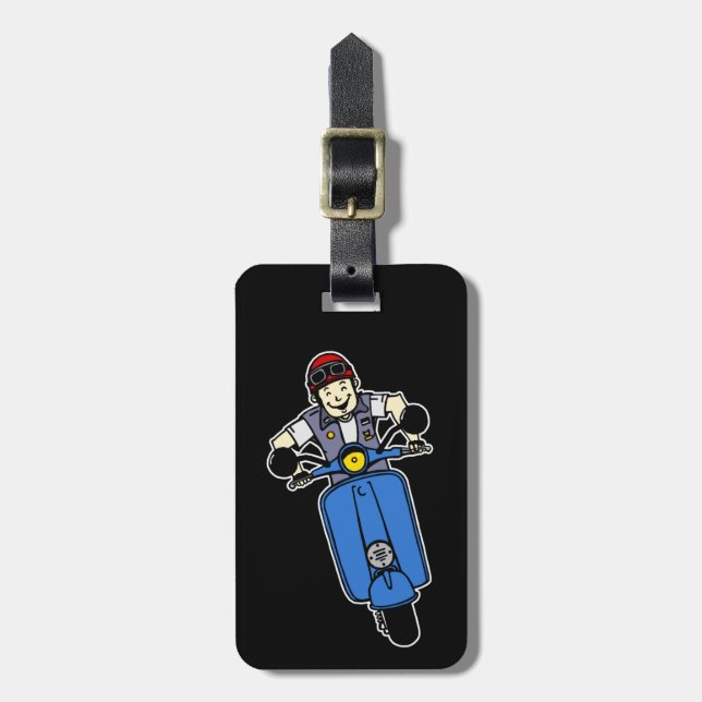 Scooter Luggage Tag (Front Vertical)