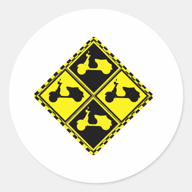 Scooter Mania! Classic Round Sticker (Front)