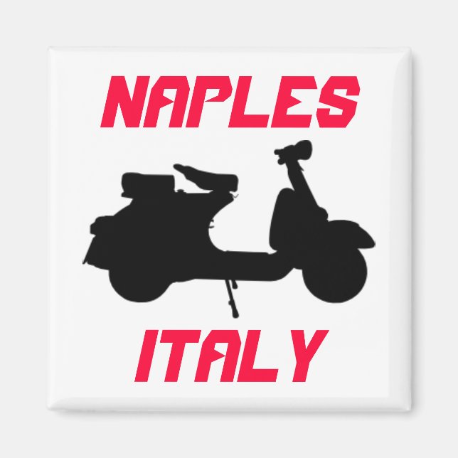 Scooter, Naples, Italy Magnet (Front)
