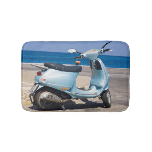 Scooter On The Beach Ephesus, Turkey Bath Mat