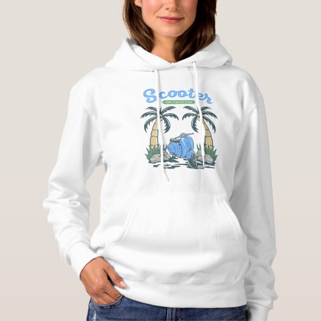 Scooter on Vacation Hoodie (Front)