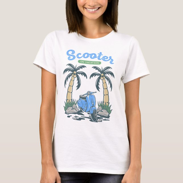 Scooter on Vacation T-Shirt (Front)