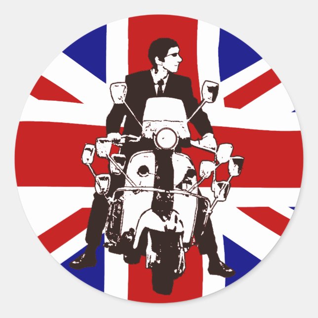 Scooter Rider UJ 2 Classic Round Sticker (Front)