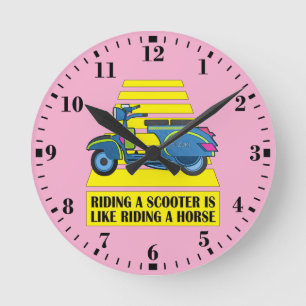 Scooter Round Clock