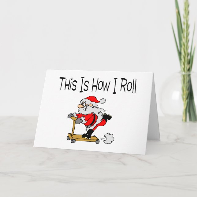 Scooter Santa Holiday Card (Front)