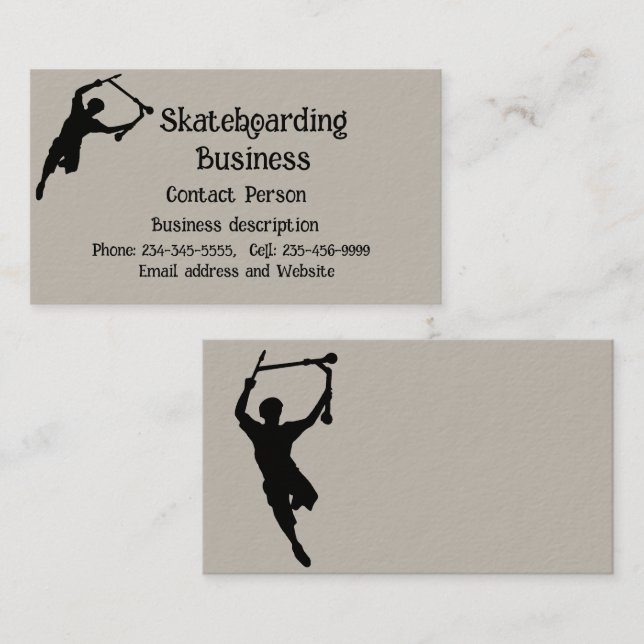 Scooter Scooting Fitness  Business Card (Front/Back)