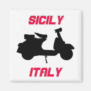 Scooter, Sicily, Italy Magnet