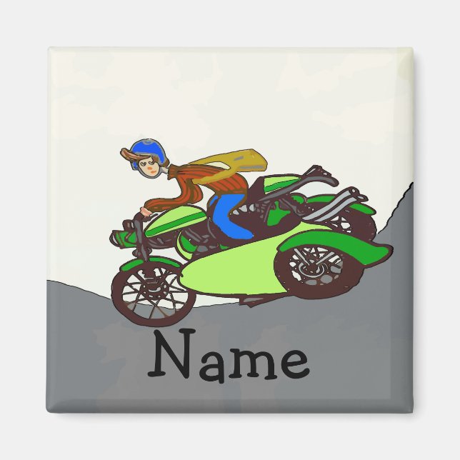 Scooter, sidecar, add name magnet (Front)