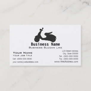 Scooter Silhouette Business Card