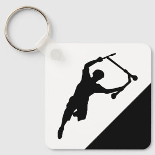 Scooter Sport Fitness Fun Silhouette Key Ring