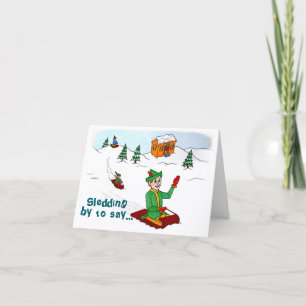 Scooter the Elf Christmas Card