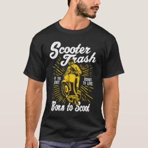 Scooter Trash Retro Distressed Style Scooter Humou T-Shirt