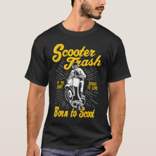 Scooter Trash Retro Distressed Style Scooter Humou T-Shirt