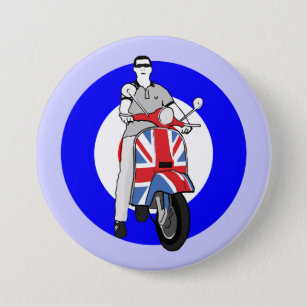 Scooterboy on uj scooter 7.5 cm round badge