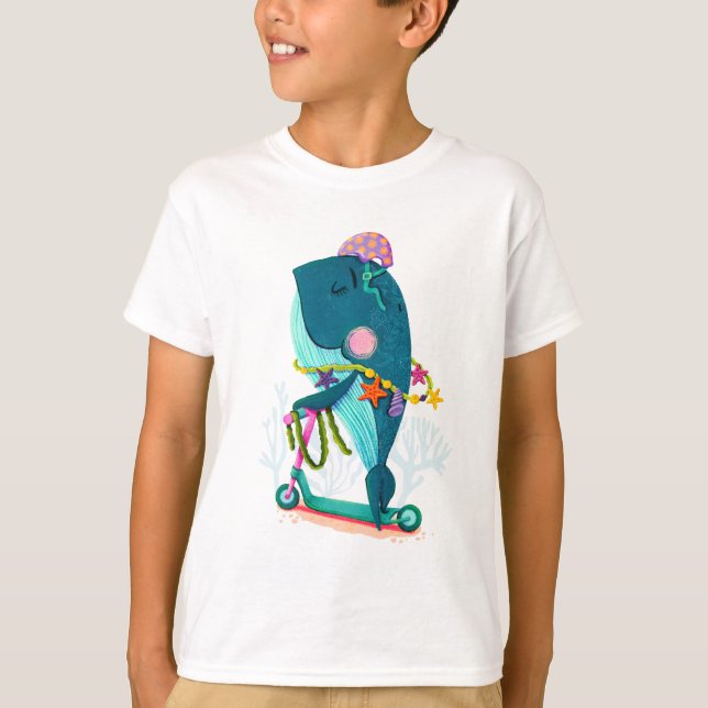 Scootering Whale T-Shirt (Front)