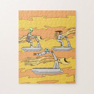 Scootering With the Wind Riders Jigsaw Puzzle