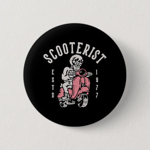 scooterist your tagline here 6 cm round badge