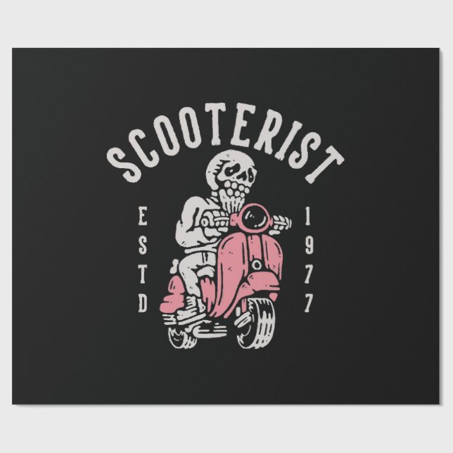 scooterist your tagline here wrapping paper (Flat)