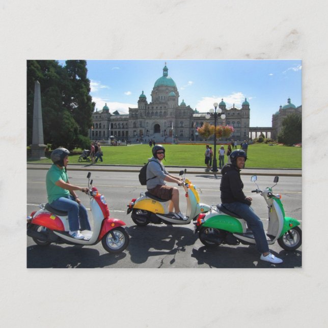 Scooters in Victoria Postcard (Front)