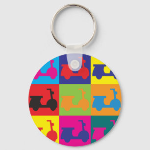 Scooters Pop Art Key Ring